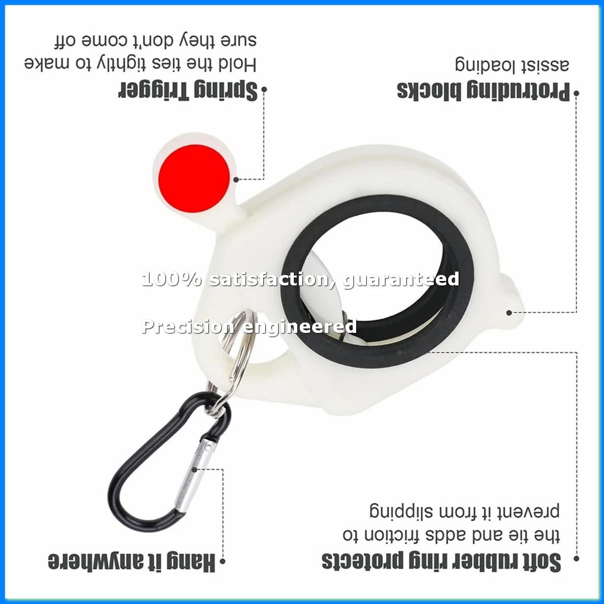 10Pcs Fluorescent Cable Tie Organizer Storage Cable Tie Holder Portable Cable Tie Storage Tool-FS