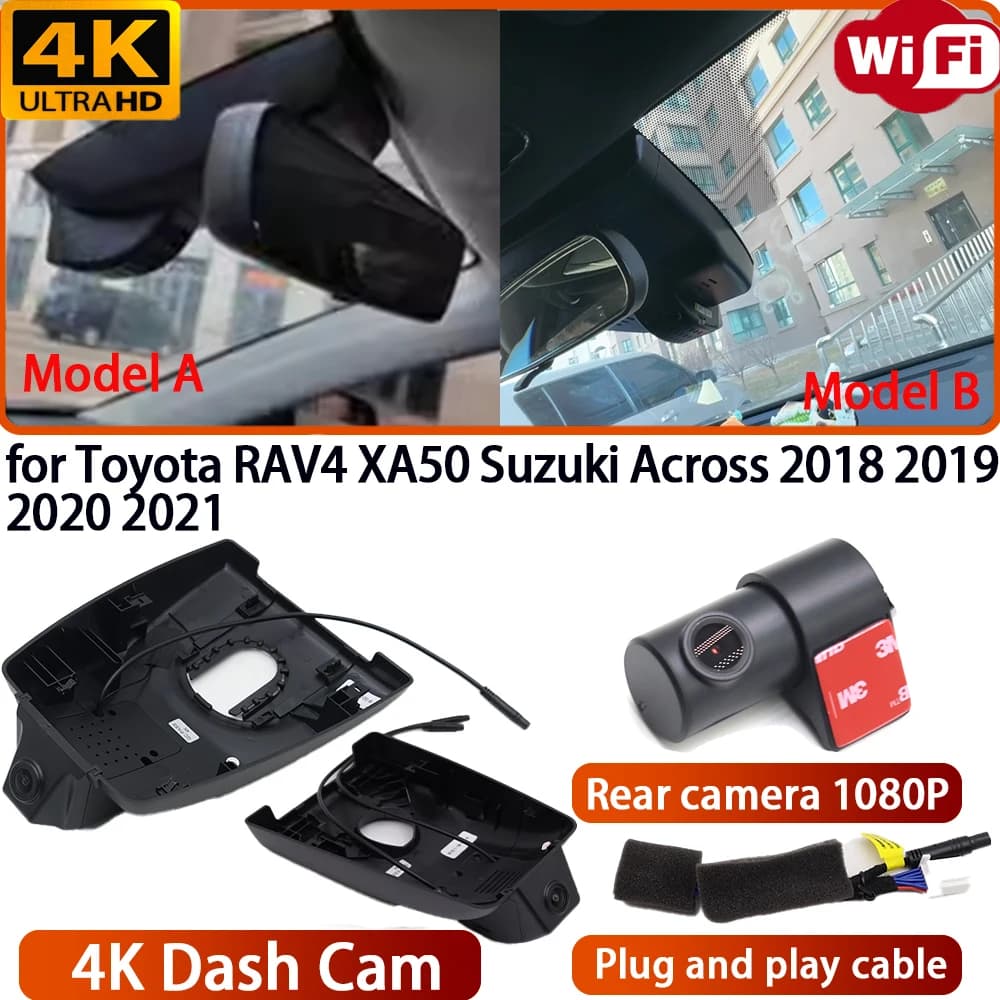for Toyota RAV4 XA50 Suzuki Across 2018 2019 2020 2021 Video Recorder 4K Lens DVR Dash Cam Wifi OEM Camera 170° Wide Angle
