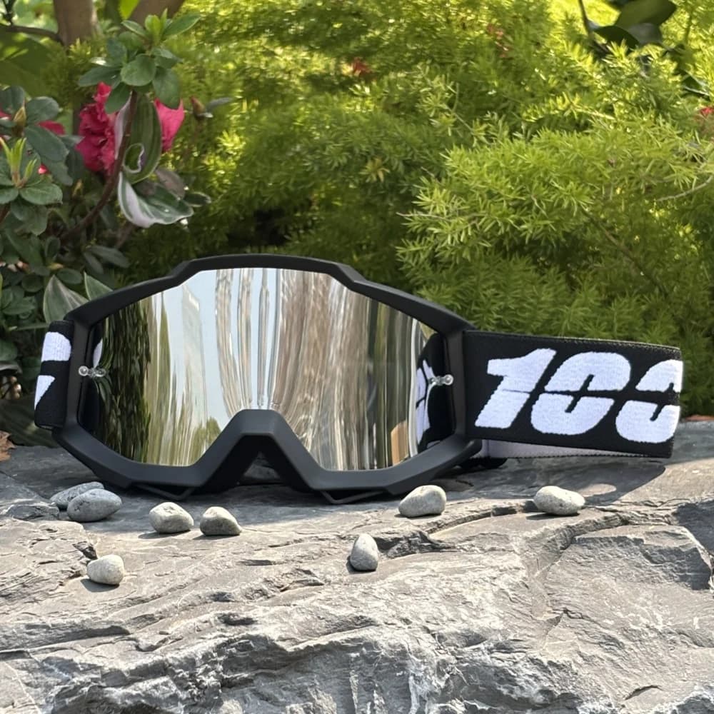 100 Occhiali da moto Occhiali da motocross Casco fuoristrada MX Moto Dirt Bike ATV Sci Sport all'aria aperta Scooter in vetro Googles Maschera