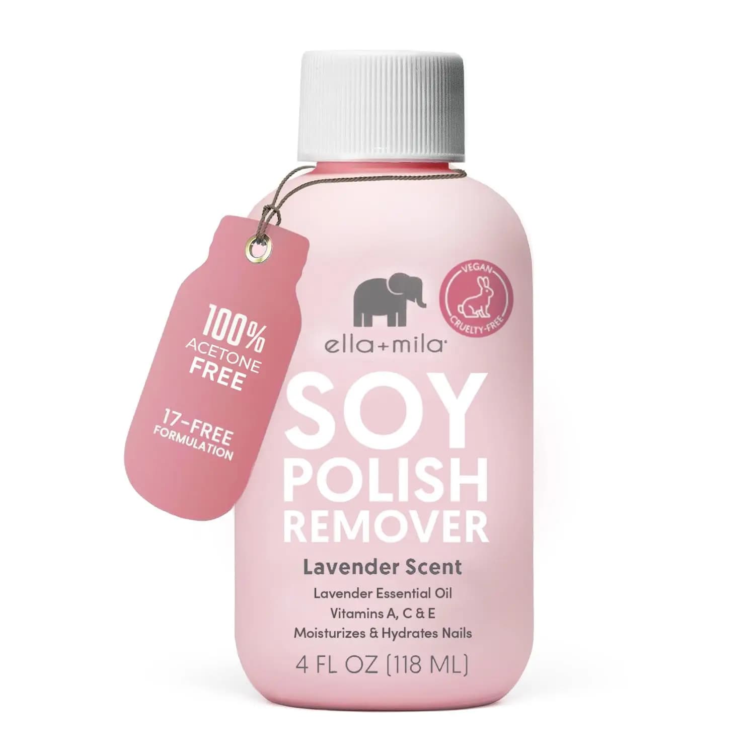 Vegan Delicate Polishing - Without Acetone, with Lavender Oil and Vitamins A, C, And for Natural Nails (118 ml)