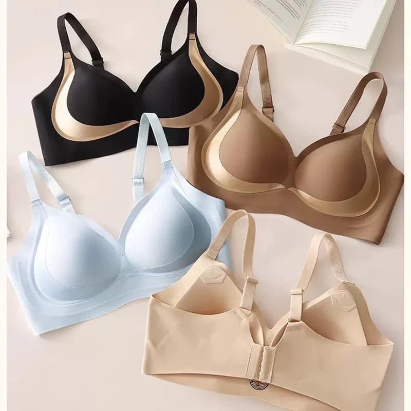 Trendy Women's Push-Up Bra M-3XL Large Size Seamless High-Quality Underwear without Rims Breast-Reducing Comfortable Bra