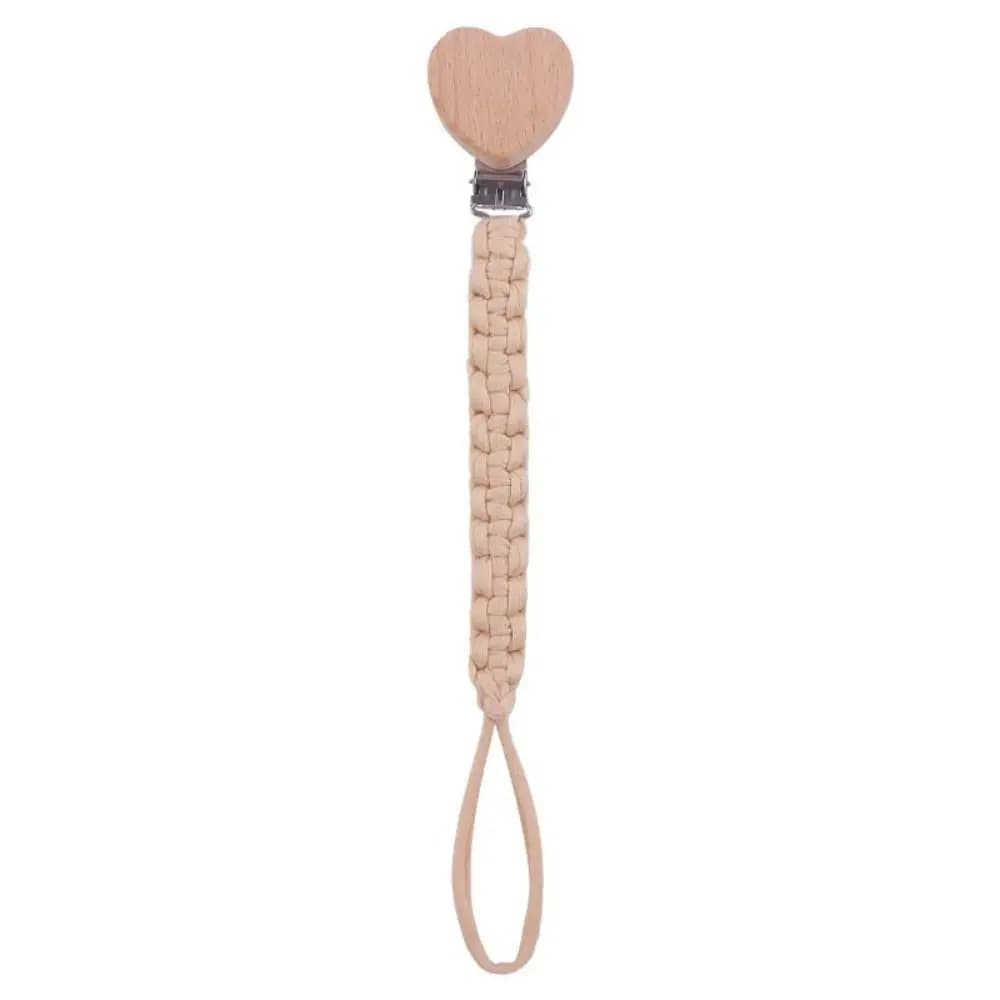 Porta succhietto in legno Clip per porta capezzoli per bambini Massaggiagengive per bambini Cinghie per giocattoli Clip per ciuccio Catena per ciuccio per bambini Clip per porta ciuccio