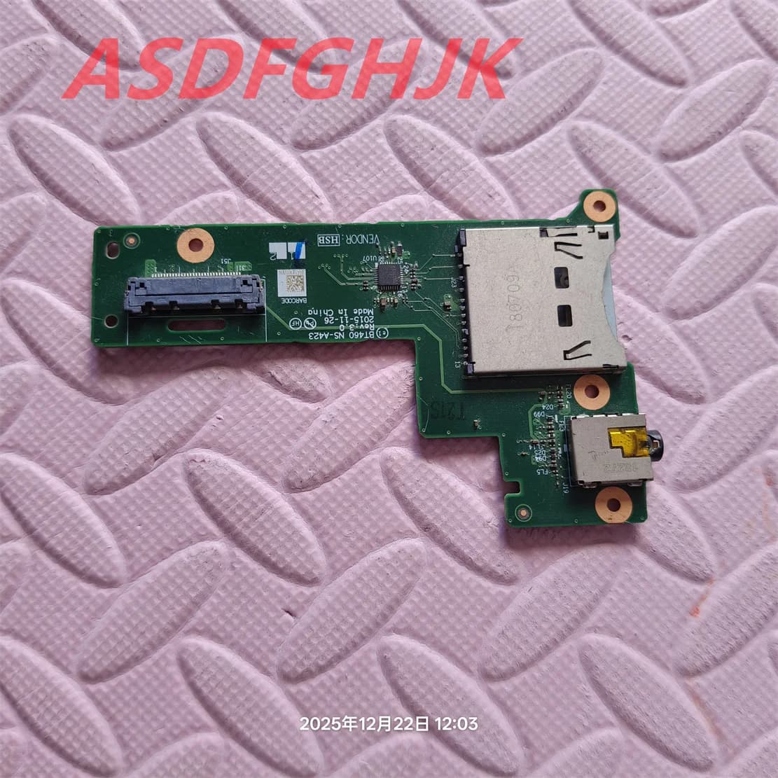 For Lenovo ThinkPad T460S T470S laptop, USB card reader, sound card with headphone jack, BT460 NS-A423 NBX0001G810 TESTATO OK