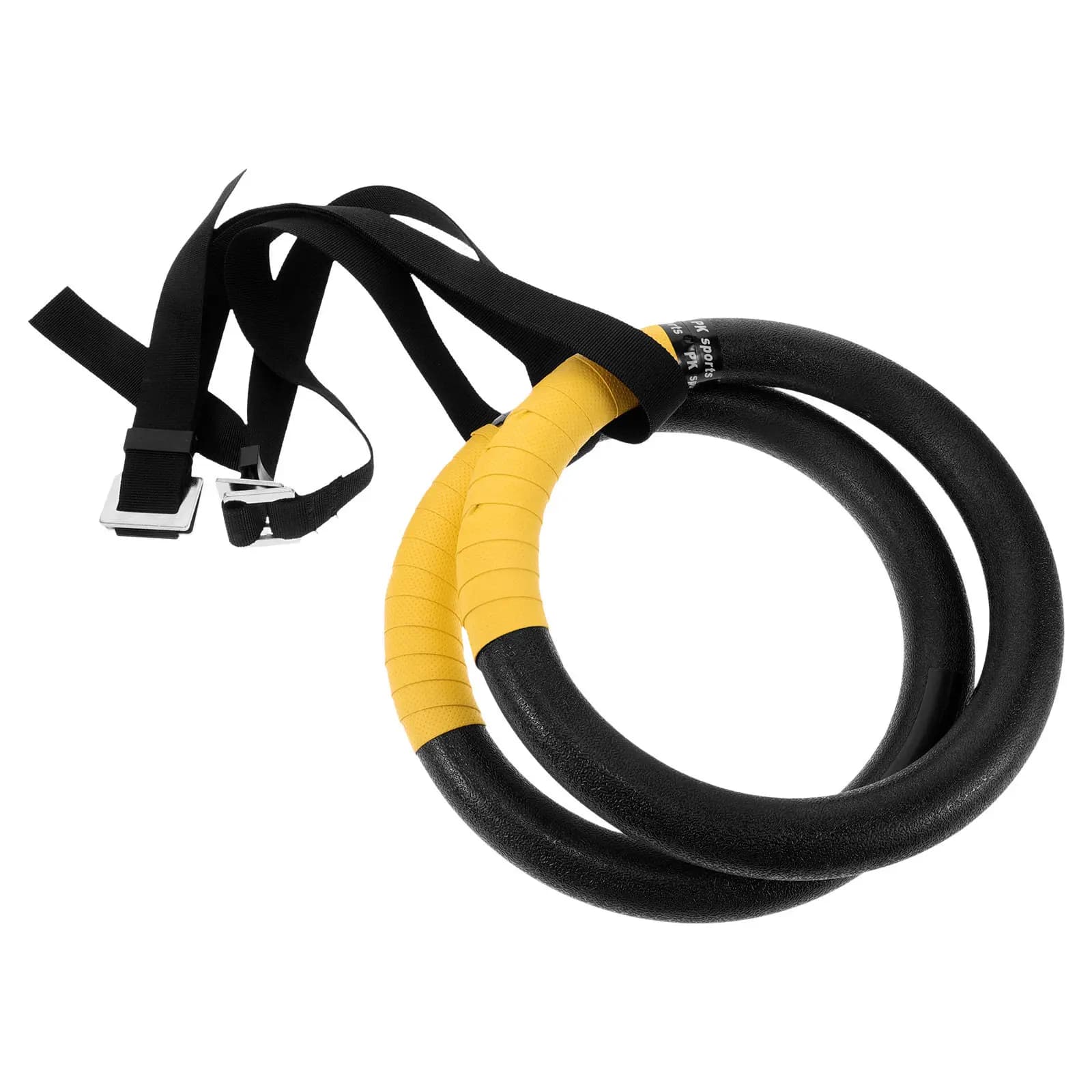 1Pair Gymnastic Rings Adjustable Fitness Rings for Pull Up Bar Home Gym Exercise Straps Heavy Duty Indoor Training