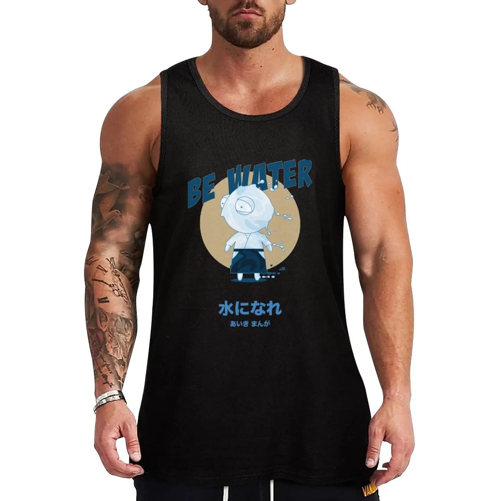 Be Water Tank Top da allenamento, canotta sportiva traspirante senza maniche