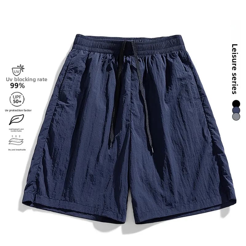 Pantaloncini Leggeri da Esterno con Protezione UV UPF50+ ad Asciugatura Rapida, Estivi con Coulisse, Casual, Classici per Jogging, Allenamento, Palestra e Sport