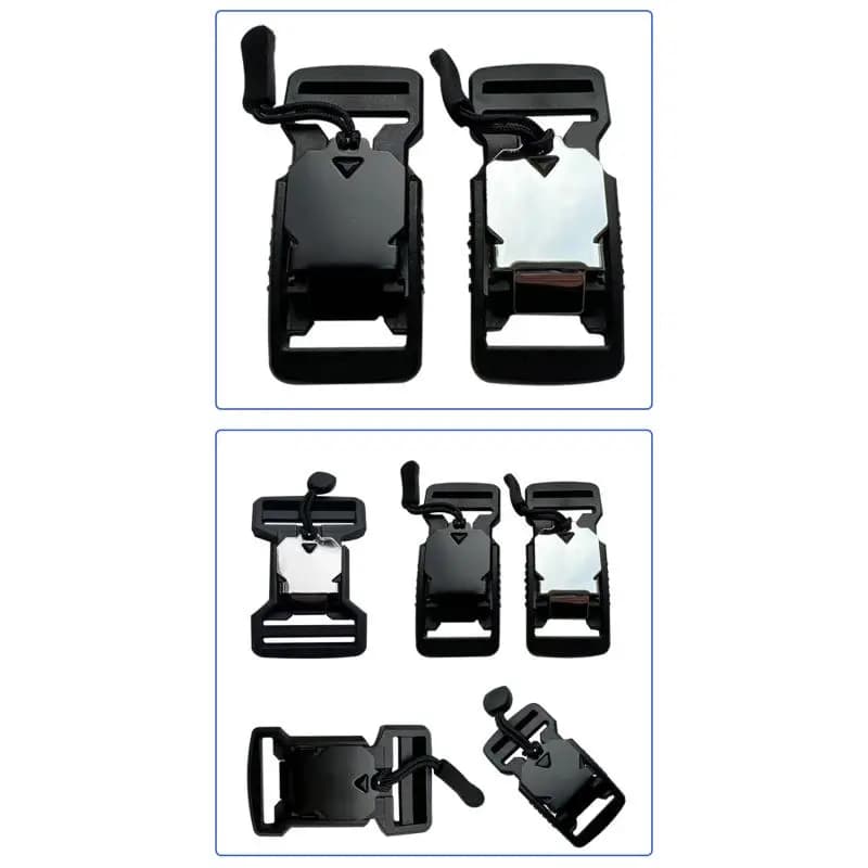 Fibbia Magnetica Elettrica Robusta per Cinture e Zaini, Corda di Trazione Magnetica 2-3.2 Cm, Fibbia Tattica Funzionale in Plastica