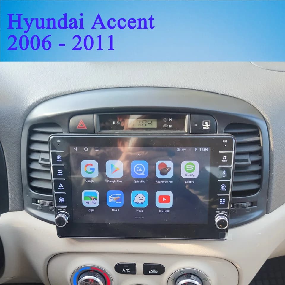 8G + 128G 8Core Android 14 Autoradio Audio Stereo Multimediale DVD Cassetta HU Per Hyundai Accent 2006 2007 2009 2011 Auto Carplay