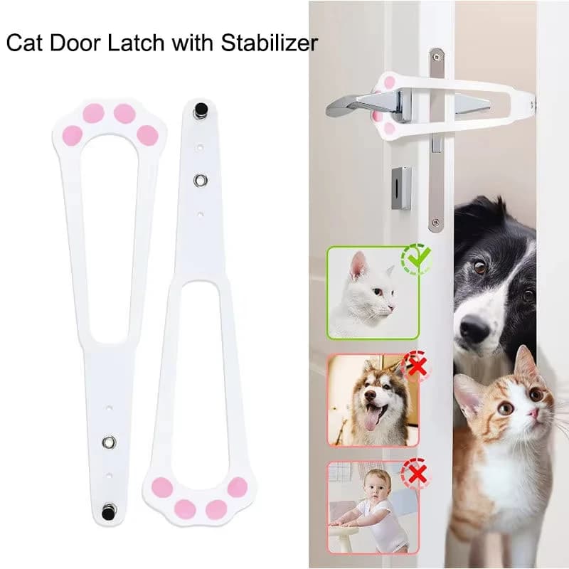 Il chiavistello del supporto della porta del gatto dell'animale domestico impedisce ai cani di entrare in plastica regolabile elastico serratura del cancello Flex Latch Strap Keep Dog Out