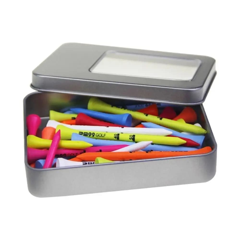 Tee da Golf in Legno per Allenamento, Colore Casuale, Riduce lo Spin Laterale e l'Attrito, con Custodia per Palline da Golf, Accessori da Golf