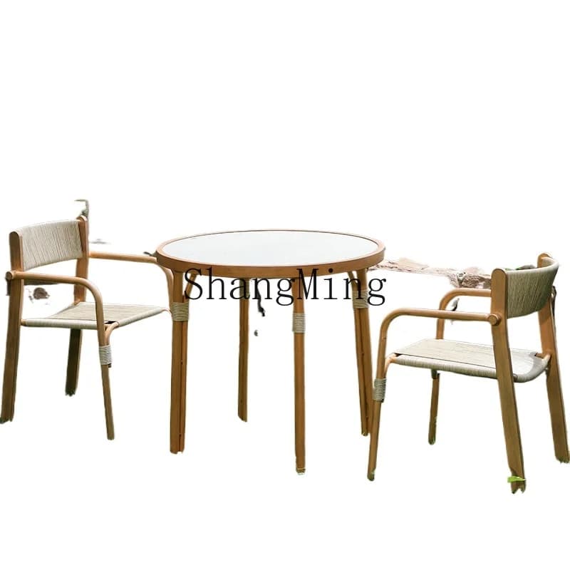 CL tavolo e sedia da esterno cortile commerciale pendolo esterno sedia in rattan con protezione solare impermeabile nuovo tavolo da balcone cinese