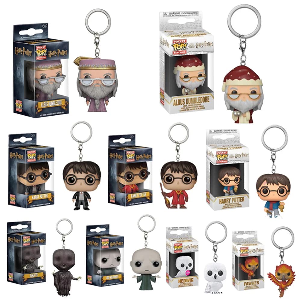 Nuovo Portachiavi Giocattolo: Hermione Granger, Dobby, Dumbledore, Malfoy, Ginny, Ron, Hedwig, Snape, Voldemort, Luna - Pocket Pop