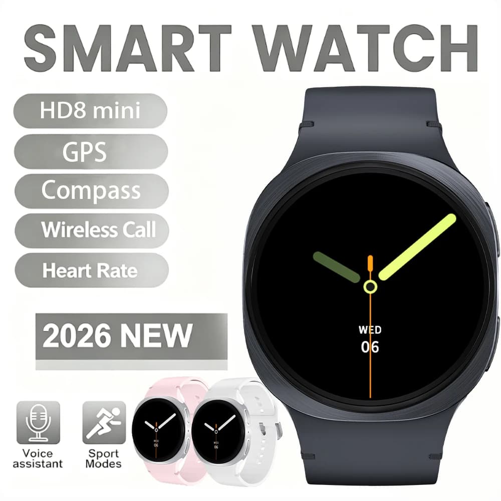 Nuovo Smartwatch 2026 con GPS, Monitoraggio Frequenza Cardiaca e Sonno, Funzioni Salute Femminile, NFC, SOS, Impermeabile IP68, Bussola