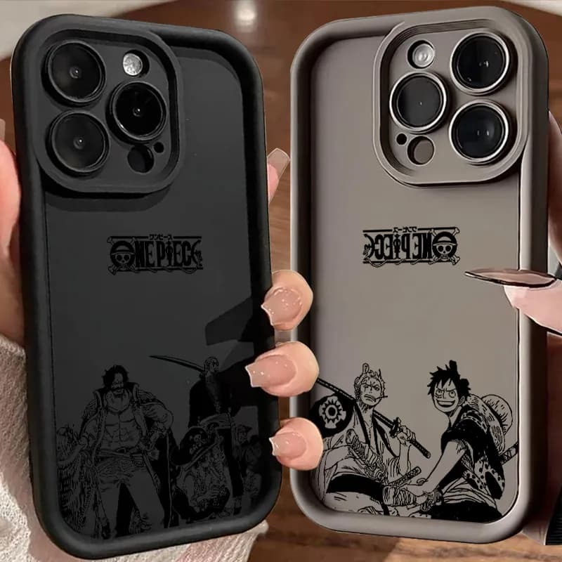 Cover per iPhone in silicone morbido a tema Anime One Piece, antiurto, per modelli 17, 11, 15, 16, 13 Pro Max, 14 Plus, 12, 16 Pro, 16E, 17AIR