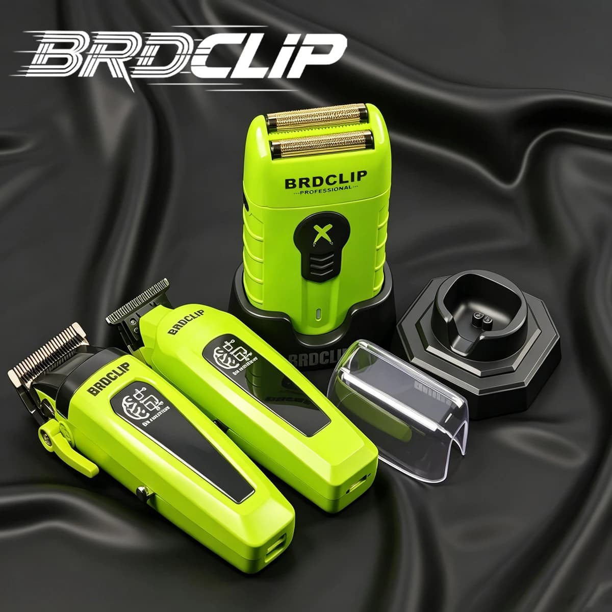 BRDCLIP Professional Barber Base Charger 7500RPM Hair Clipper DLC Blade 8000RPM Trimmer Shaver Hair Cutting Machine Men's Razor