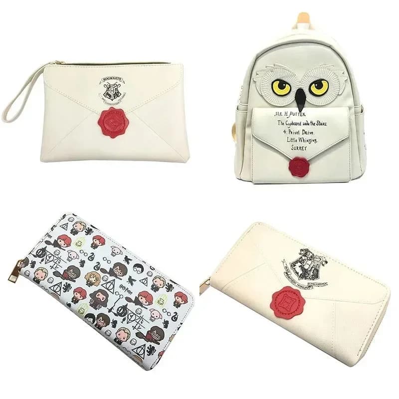 Borsa a tracolla casual da donna Harry Potter, stile anime, con logo scuola di magia, a forma di busta, per scuola e tempo libero