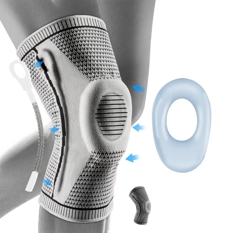 Ginocchiera Sportiva Traspirante in Nylon, Supporto per Ginocchio Sottile Estivo con Imbottitura, per Uomo, Basket e Allenamento
