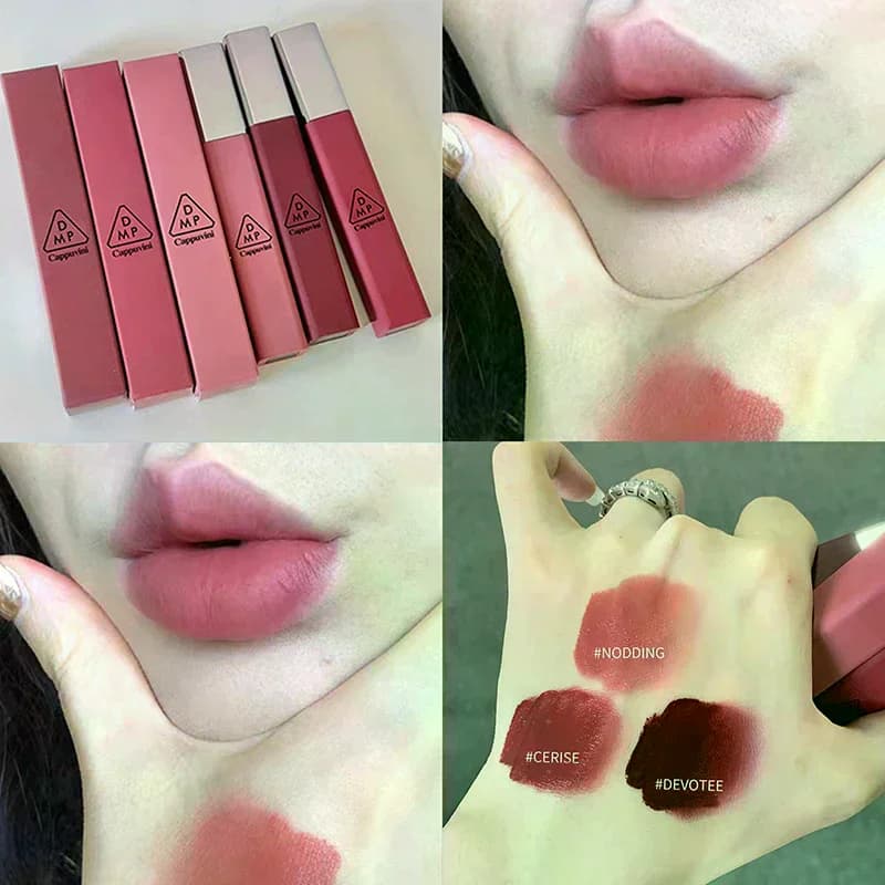 Cappuvini Velluto Opaco Smalto per labbra Idratante Liscio Rossetto a lunga durata Tazza antiaderente Facile da applicare Trucco Lucidalabbra Donne