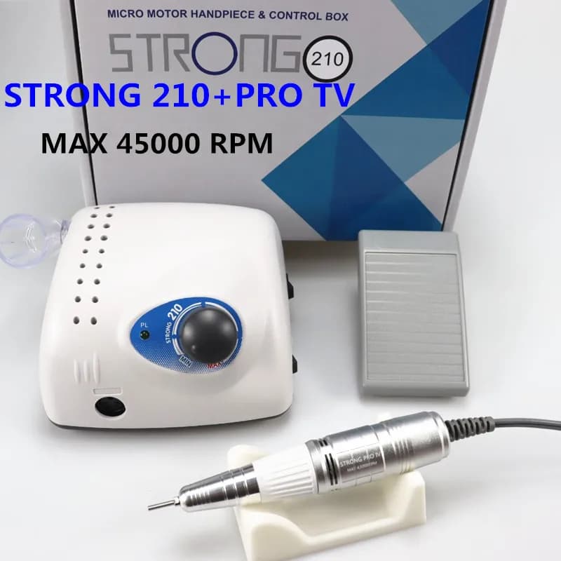 Strong 210 PRO e2trapano per unghie 65W 35000 taglierine per Manicure Manicure elettrico trapano per unghie fresatrice per Manicure lima per unghie