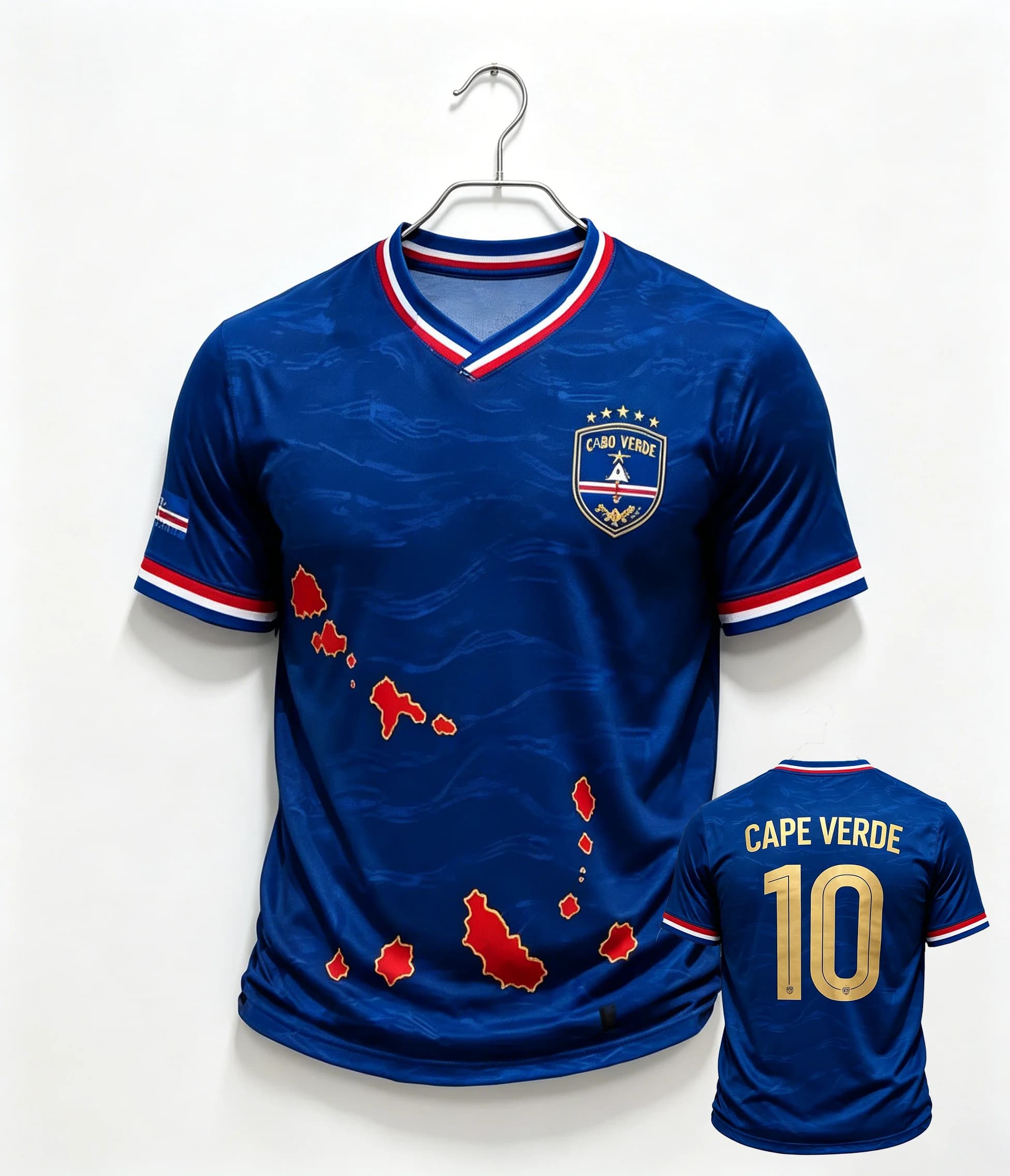2026 Cape Verde Soccer Jersey Cape Verde Football Team Jersey Match Training Kit Summer Sports Men's T-Shirt Clothing Tee Woman
