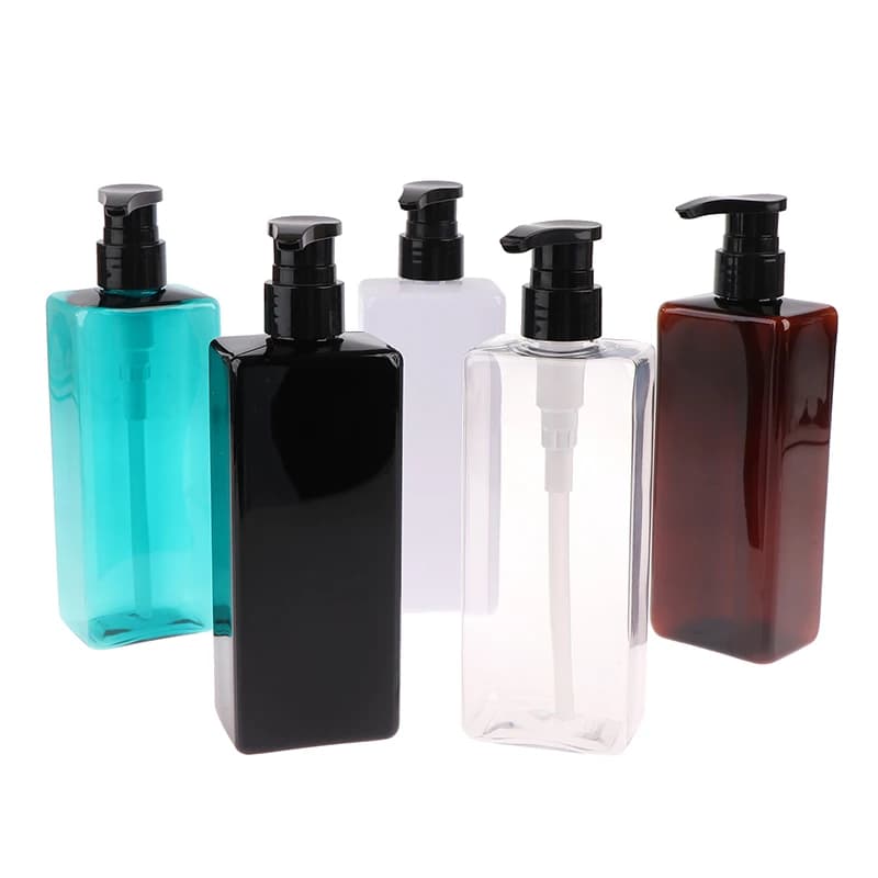 1Pc 2025 Nuovo 500ml di Plastica Rettangolo Presse Pompa Bottiglia Bagno Sapone Liquido Riutilizzabile Bottiglie in PET Contenitori