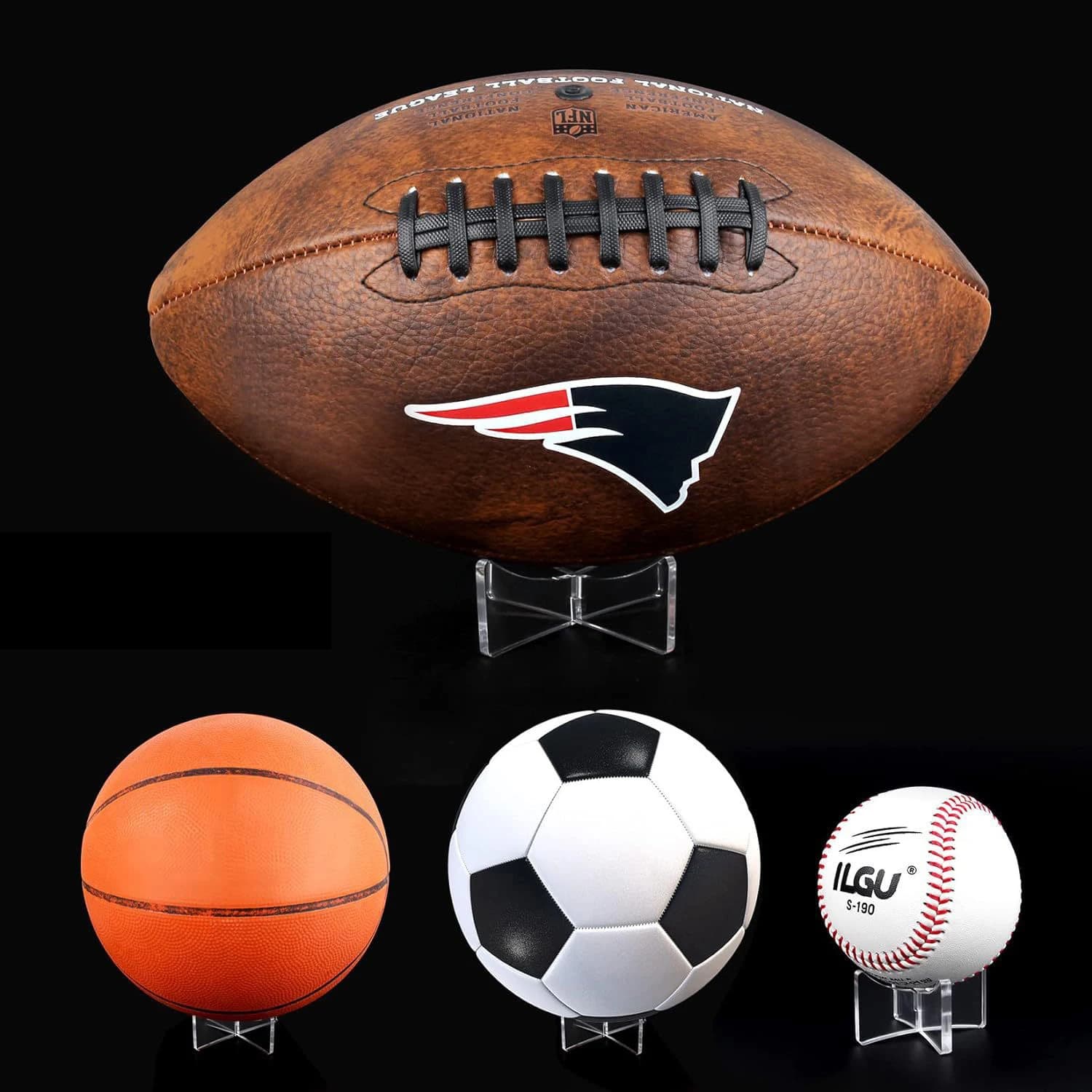 Support for 1 piece transparent acrylic balloons, support for balloon exposure, suitable for basketball, rugby, football, volleyball and other sports.