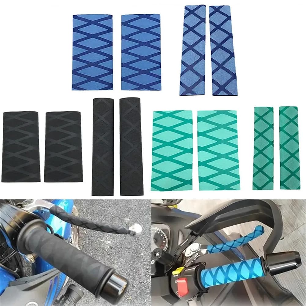 4 pz/set manubrio moto copertura in gomma manubrio nero + freno antiscivolo termoretraibile impugnatura in gomma impugnatura guanto manubrio
