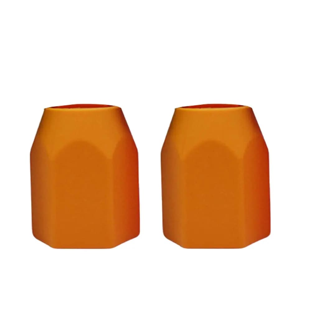 Portapenne Rotondo in Silicone Arancione, Organizzatore da Scrivania per Scuola e Ufficio, Contenitore per Cancelleria