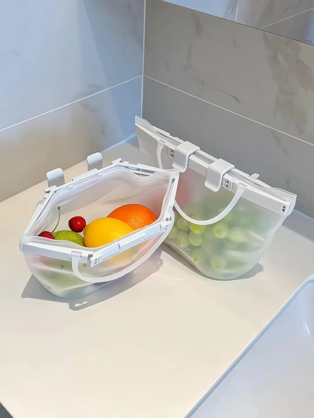 Contenitore in Silicone per Alimenti, Adatto a Microonde e Frigorifero, per Pranzi in Ufficio, Contenitore per Conservazione Alimenti