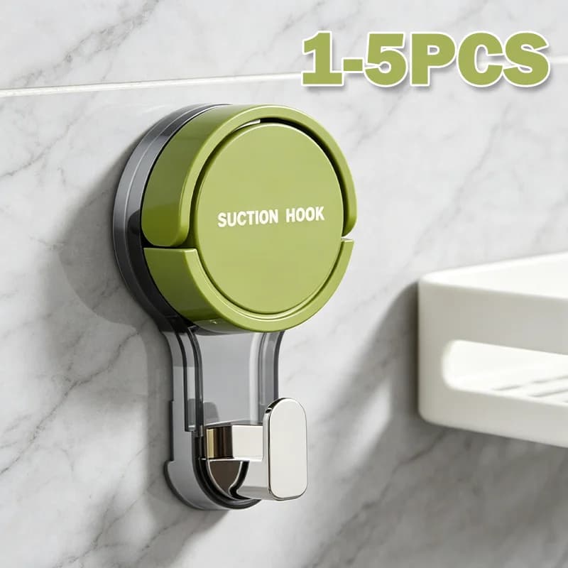 1/3/5 Pezzi Ganci a ventosa da parete per bagno, cucina, camera da letto, riutilizzabili, per asciugamani e vestiti, organizer domestico impermeabile