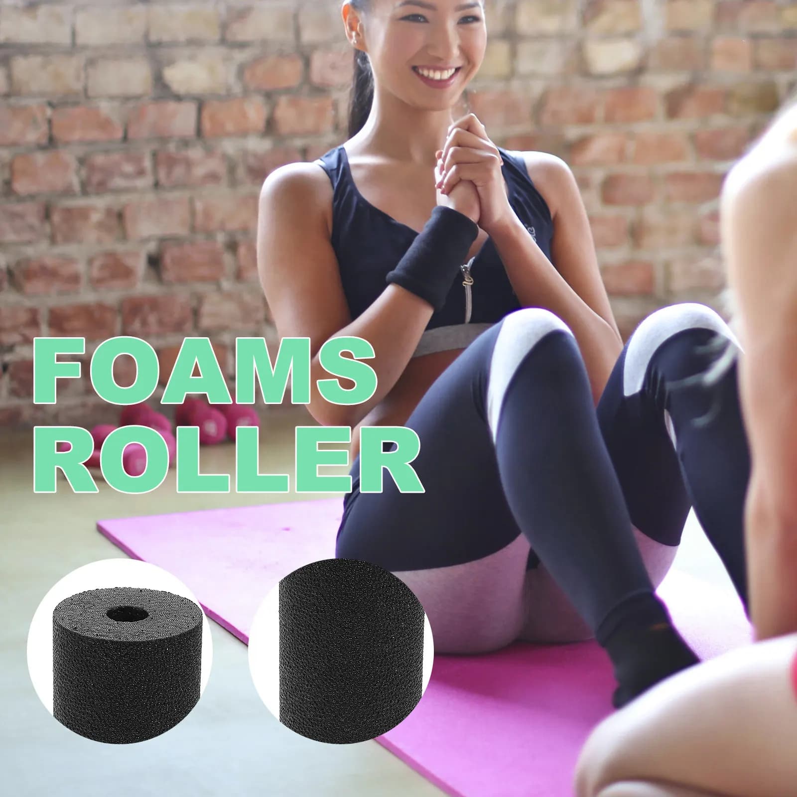 Rullo in Schiuma per Massaggio Muscolare Profondo, Recupero Muscolare, Allenamento Fitness a Casa, Yoga