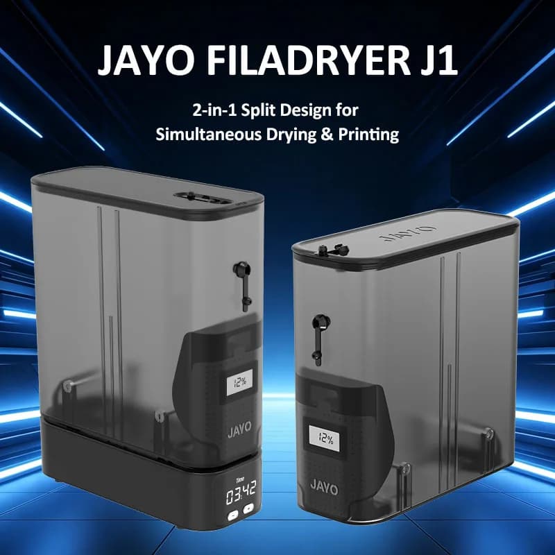 JAYO Scatola Essiccatrice per Filamenti J1, Contenitore per Filamenti di Stampa 3D con Design Divisibile 2-in-1 per Filamenti PLA/ABS/PETG/TPU per Stampanti 3D