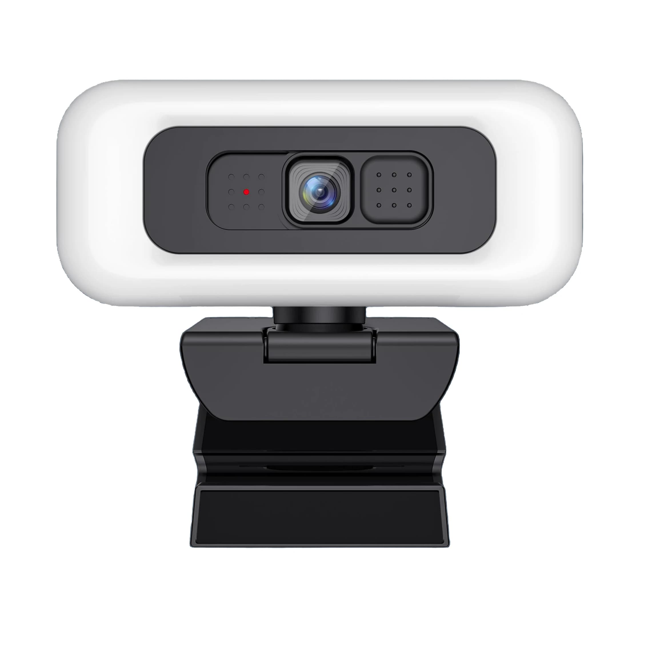 Web Cam 4K UHD Camera for laptop Webcams with 3-tier light and integrated microphone for live streaming and video conferencing