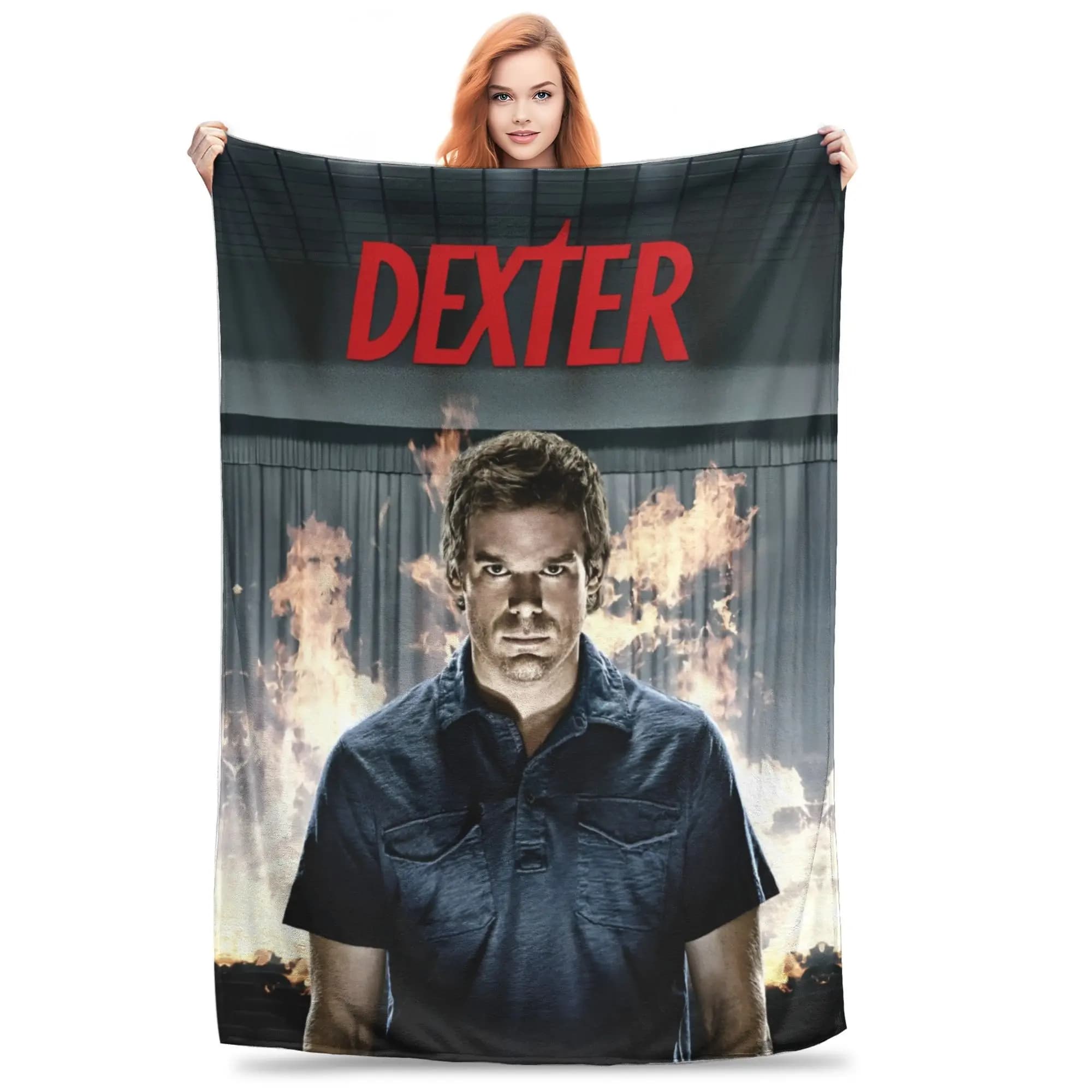 Coperte in pile Dexter Morgan Blood Never Lies, coperte estive multifunzione ultra morbide per aria condizionata, copriletti per la casa