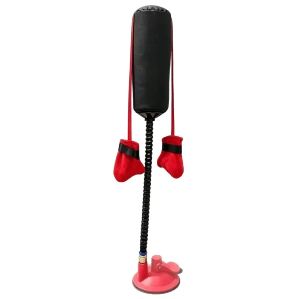 Creative Cat Boxing Toy Standing Self-Play Pet Punching Bag Toy Suction Cup Base Boxing Gloves Interactive Cat Toy Home Use