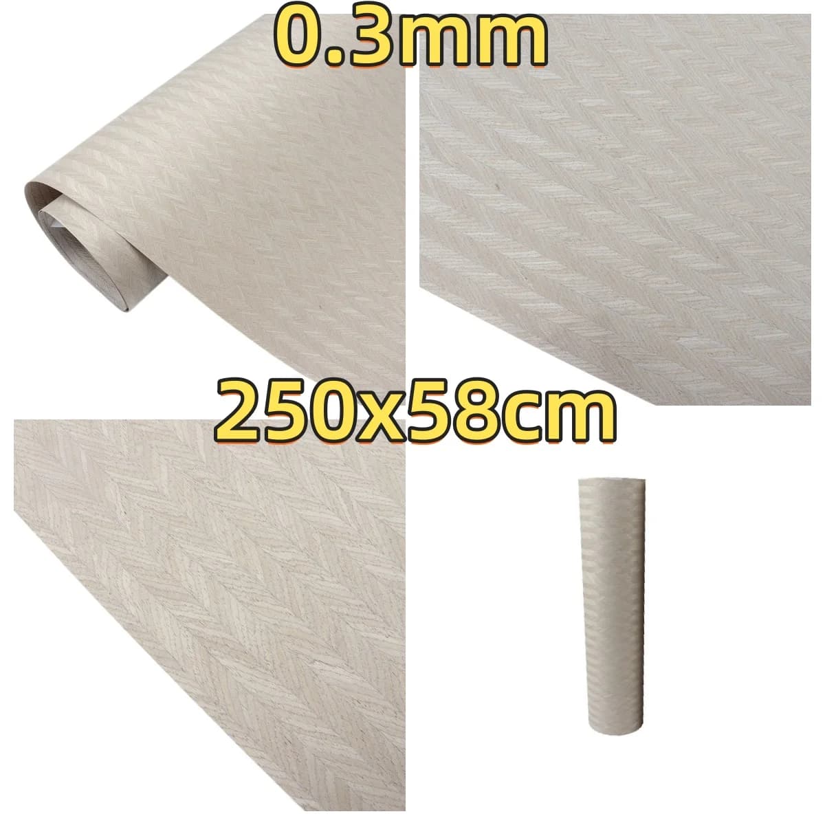 Silver Arrow Engineered wood veneer, 0.3mm, 250x58cm, For Watch Box & Display Cabinet Veneering.(Backing Non-woven Fabric)
