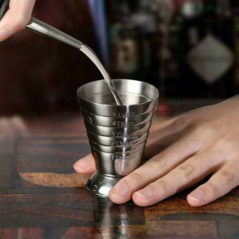 Bicchiere da Cocktail misurino da Bar misurino da 304 once di vetro in acciaio inossidabile Jigger Kitchen Bartender Bar Tools 2.5oz 75ml Barware