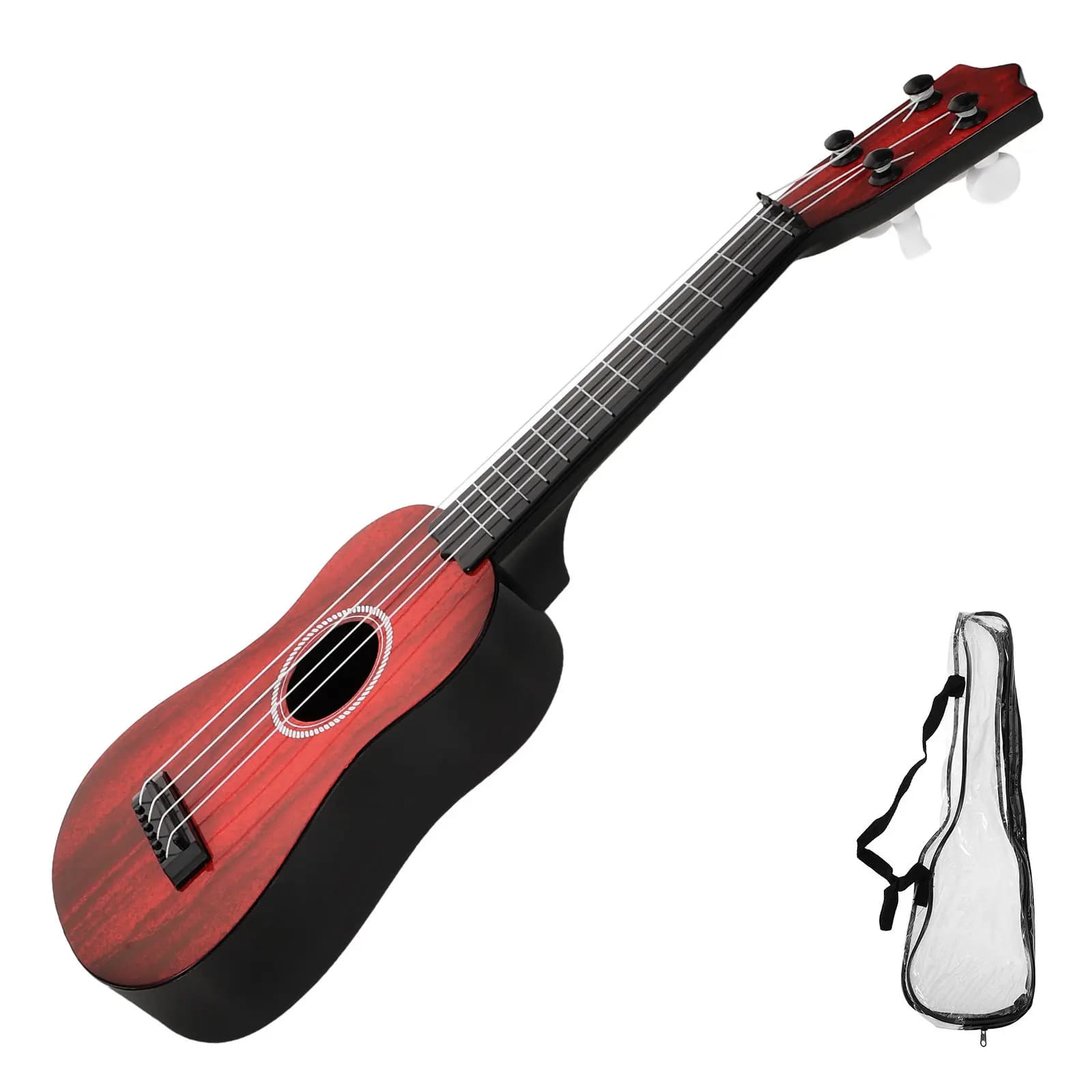 Set di 1 Ukulele Mini per Bambini, Strumento Musicale Educativo per Stimolazione Cerebrale e Percezione del Ritmo, Portatile e Leggero