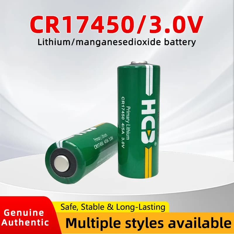 HCB CR17450 Compass directional indicator, smart water meter, GPS locator, smoke detector, timer, monitor, 3.0V Li-MnO2 Battery