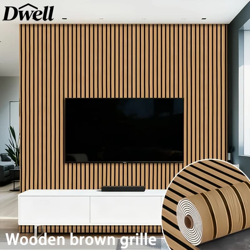 Peel & Stick Wallpapers for Wall Self-Adhesive Wood Grain Textured Foam Thickened Vinyl Wall Panels for Ceiling & Wall Covering