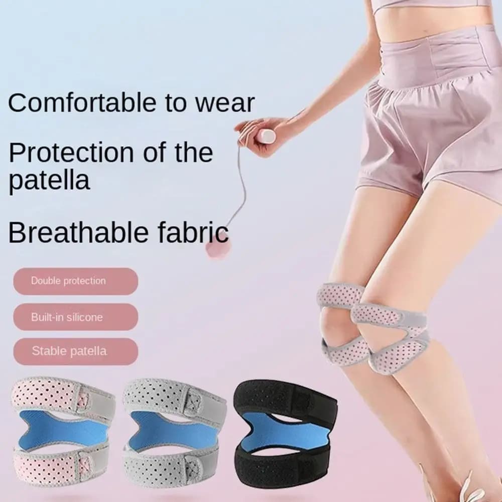Ginocchiere Regolabili, Supporto Elastico per Tendini, Fascia Traspirante per Protezione della Rotula, Fascia per Ginocchio Sportiva