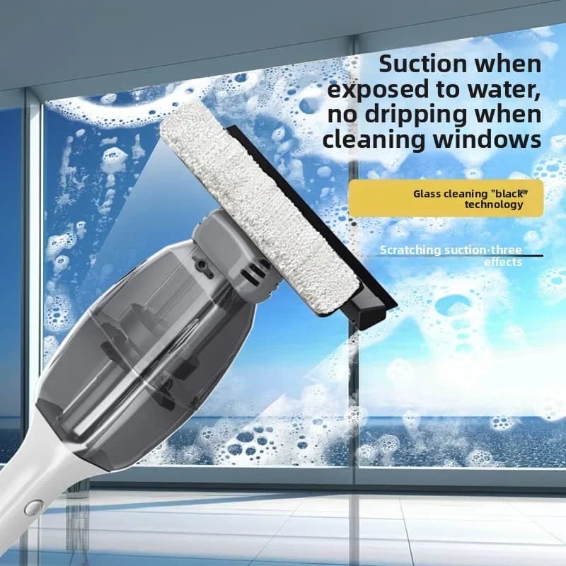 Pulitore multifunzione tre in uno, pulitore per finestre portatile + aspirapolvere + aspirazione acqua, strumento per la pulizia di casa e auto