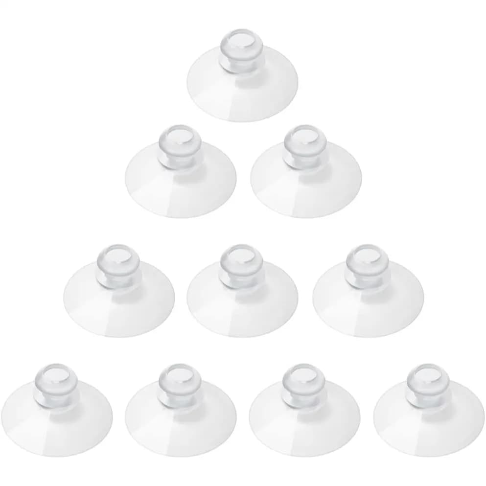 Ventose Piccole Trasparenti Spesse da 30mm, 10 Pezzi, Senza Ganci, Forti Ventose in PVC per Decorazioni Festive e Pareti