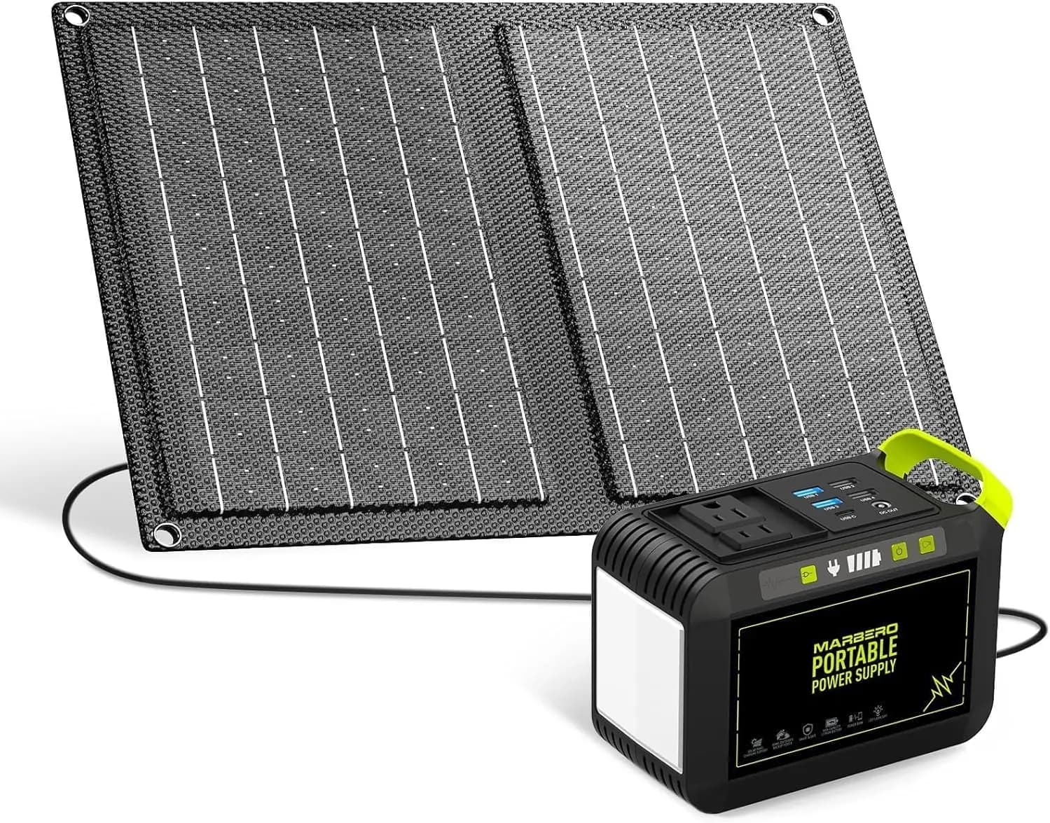 88 8Wh Solar Generator with 21W Solar Panel Included Portable Power Station 80W 110V 120W Max for Camping Outdoor Hiking