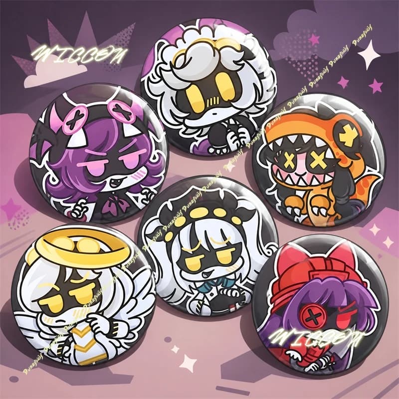 Anime Character Buttons Pinback Badges Murder Drones Halloween Cosplay Accessories For Backpack Decor Fans Collection Pins