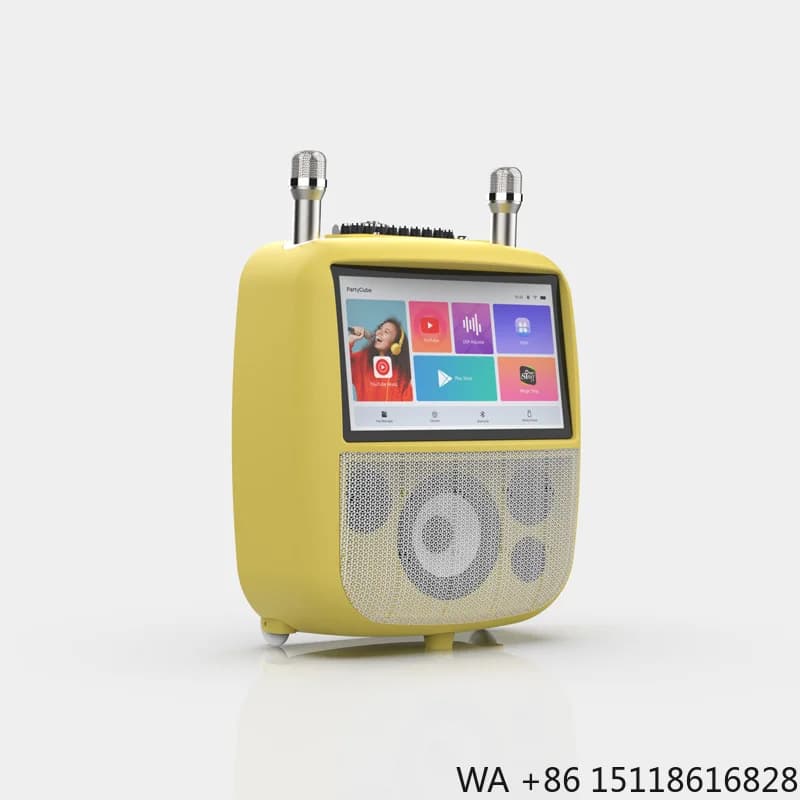 2024 New Trend Portable 15.6 Inch Screen Karaoke System Easy Carry Indoor/Outdoor KTV Machine Sound Bar