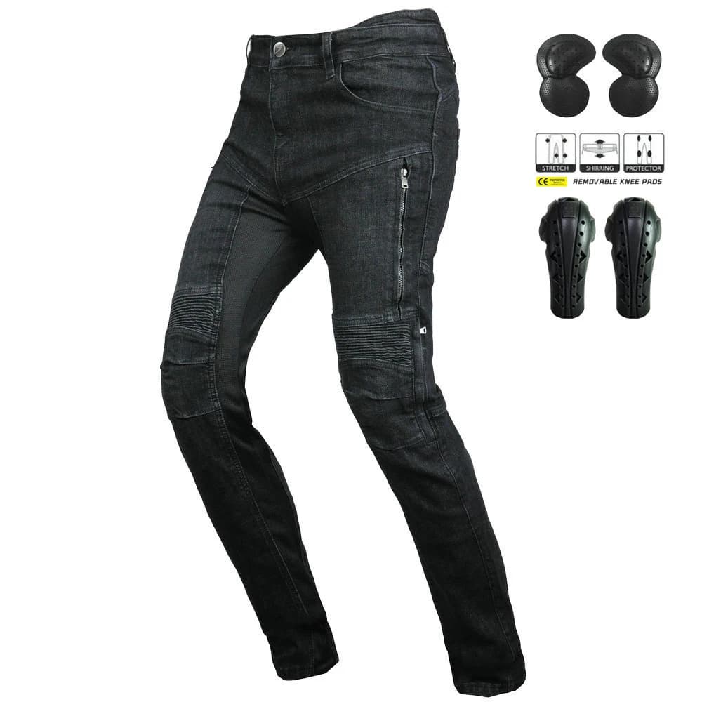 Motorcycle Jeans High Waist Breathable Motorcycle Riding Pants Motorcycle Jeans with CE Extended Men's Summer Protective Equipment