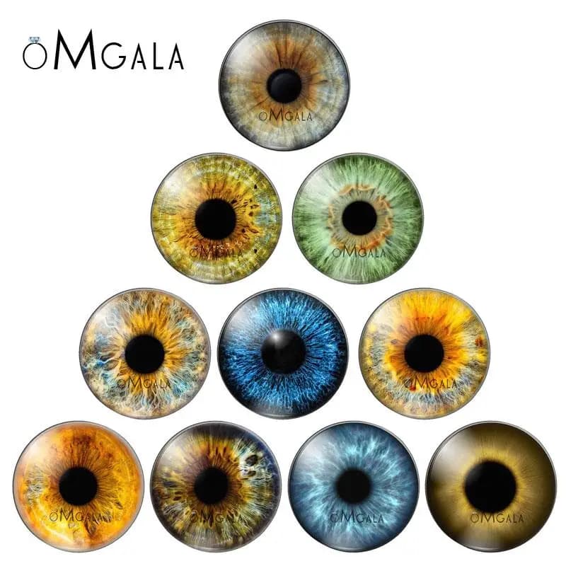 Occhi di vetro cabochon Rotondi 8MM-30MM Cupola rotonda Drago Occhio di drago Occhio di gatto Giocattoli Accessorio gioielli fai da te MIX Pupilla Eye Cameo
