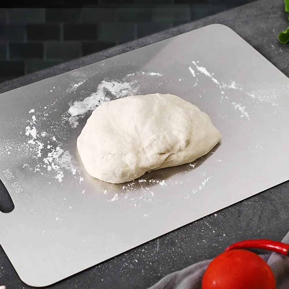 Scratch-resistant Cutting Board Heavy Duty Stainless Steel Cutting Board Non-slip Chopping Surface Scratch-resistant Kitchen