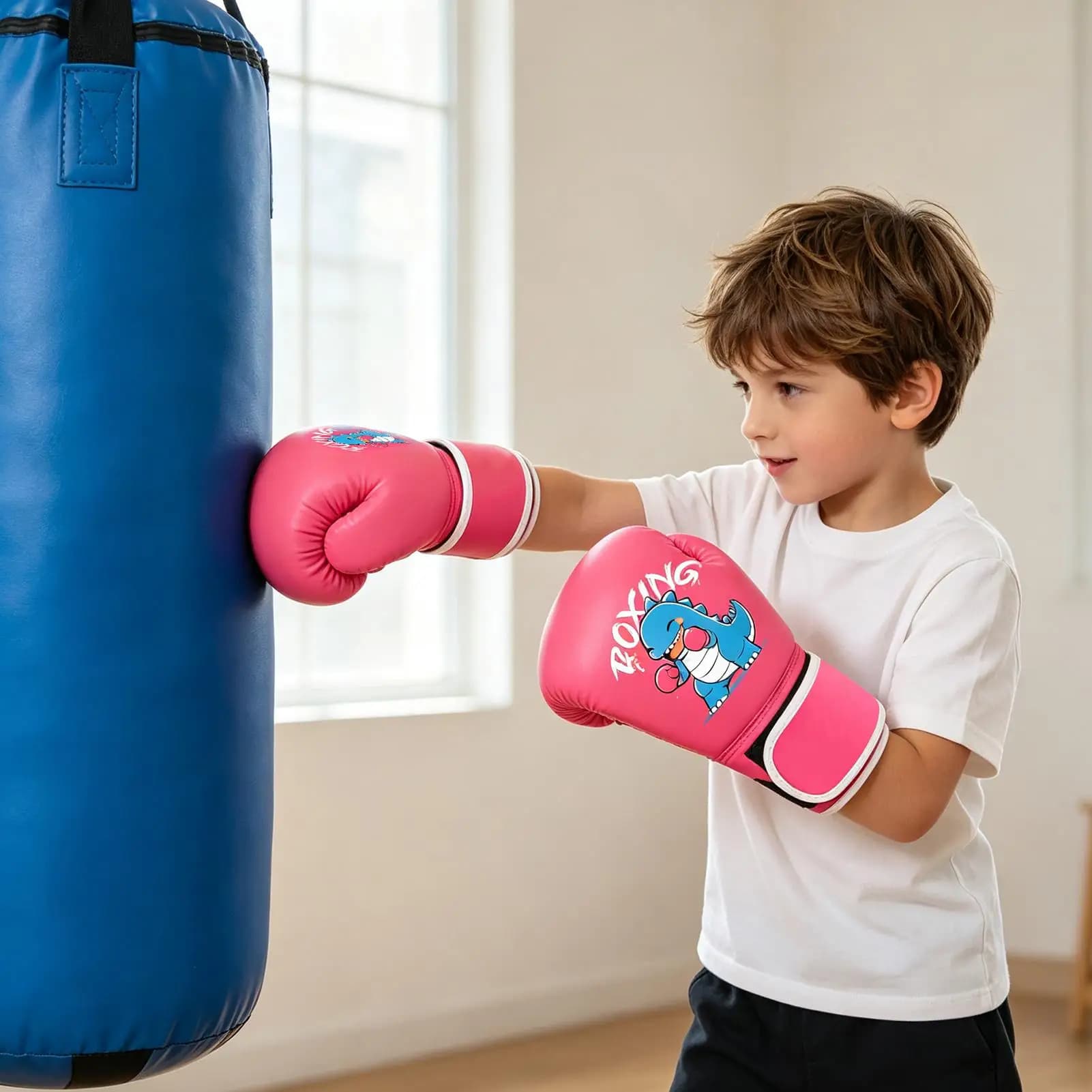 Boxing Gloves For Kids PU Sparring Mitt Boxing Mitts For Ages 7-12 Punching Bag Kickboxing Martial Art Karate Sports Fitness